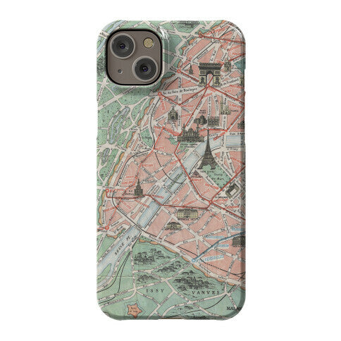 Vintage Paris Map Phone Case